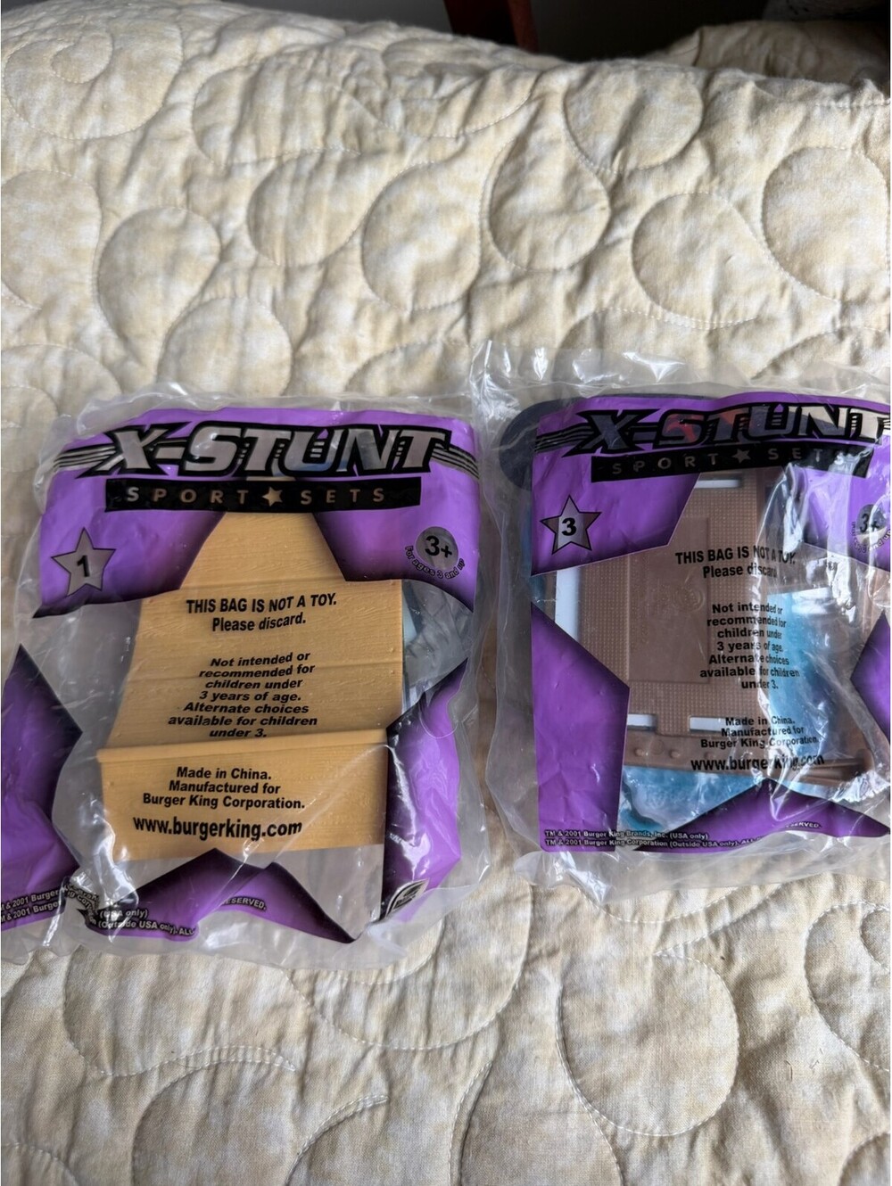 2001 X-Stunt Sports Sets Burger King Toys, Lot of 2